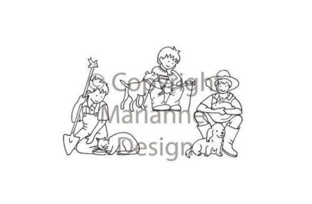 Marianne Design Clear Stamp Boys TC0815