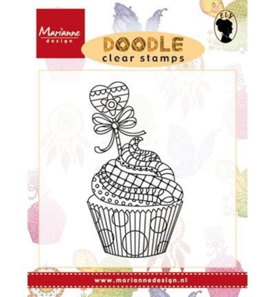 Marianne Design Clear Stamp Doodle Cupcake