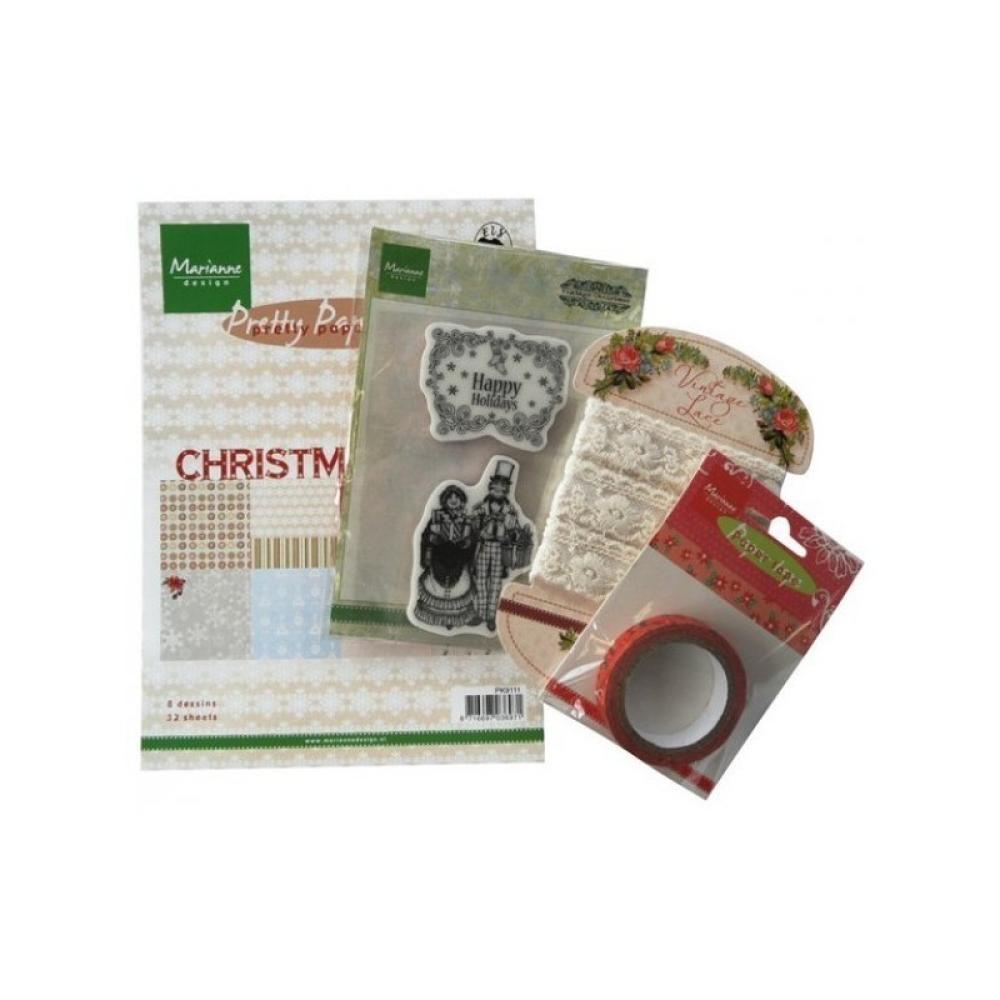 Marianne Design Set Happy Holidays PA4009