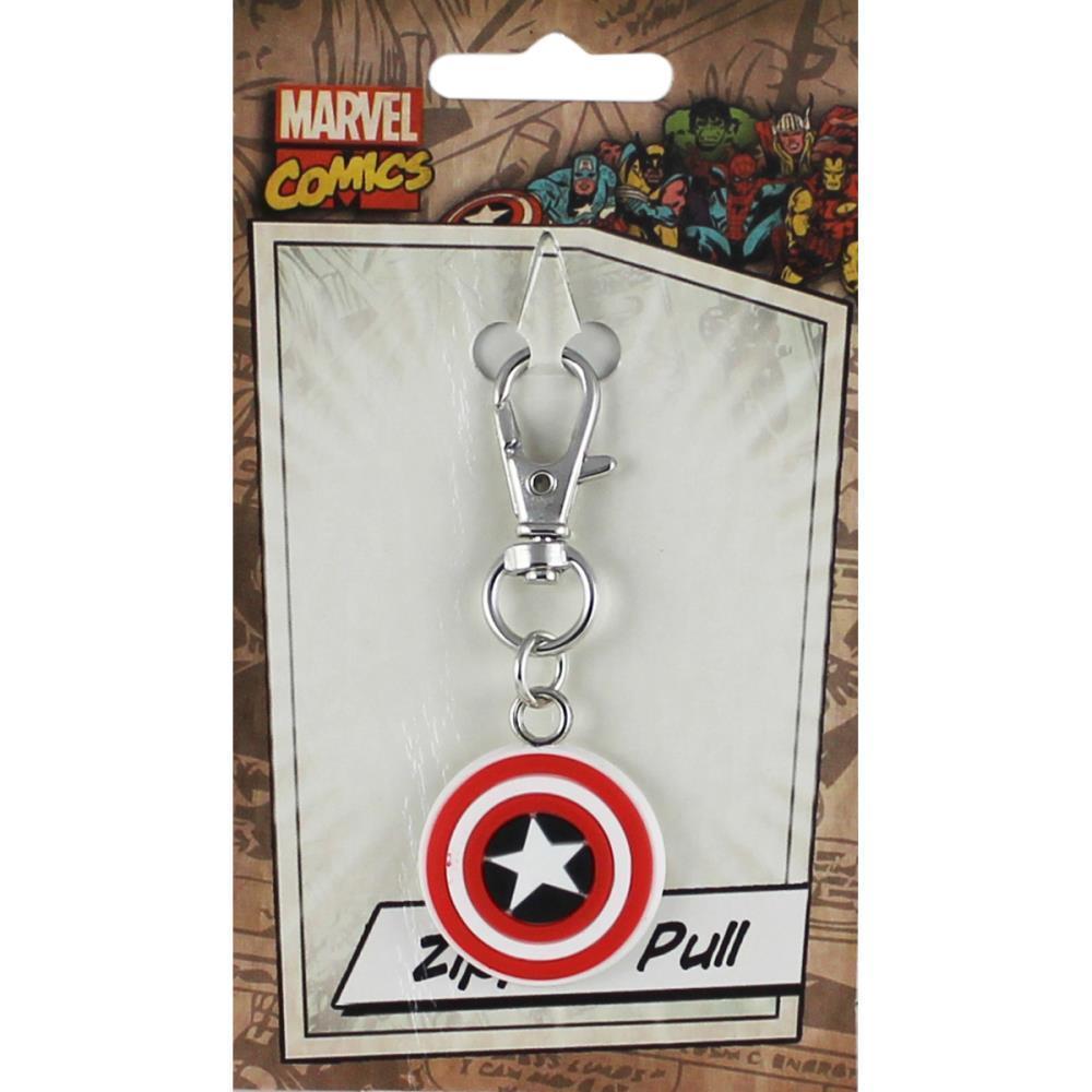 Marvel Zipper Pull Shield #MVL0002