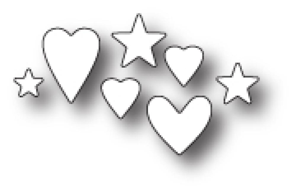 Memory Box Stanze Hearts & Stars #98755