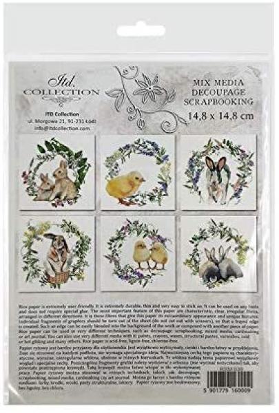 Mini Rice Paper Set Easter Animals RSM038