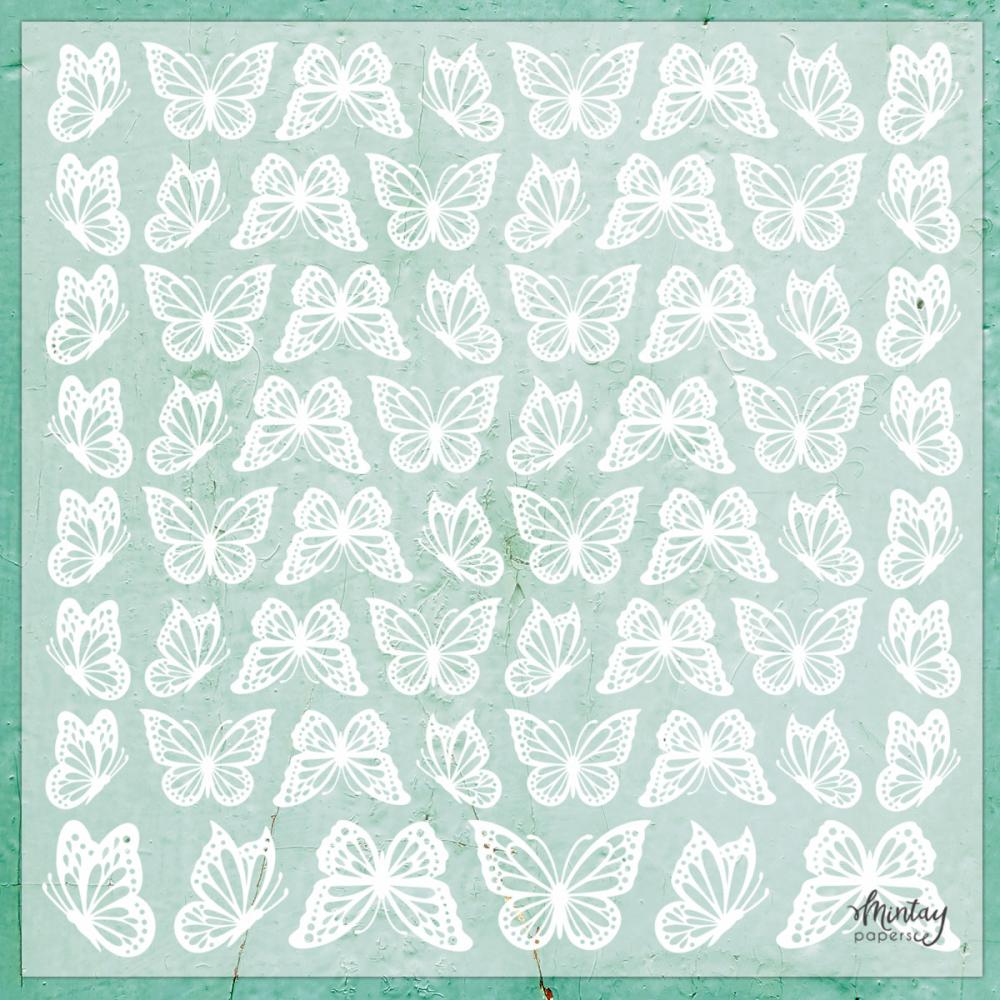 Mintay Papers 12x12 Decorative Vellum Butterflies #02