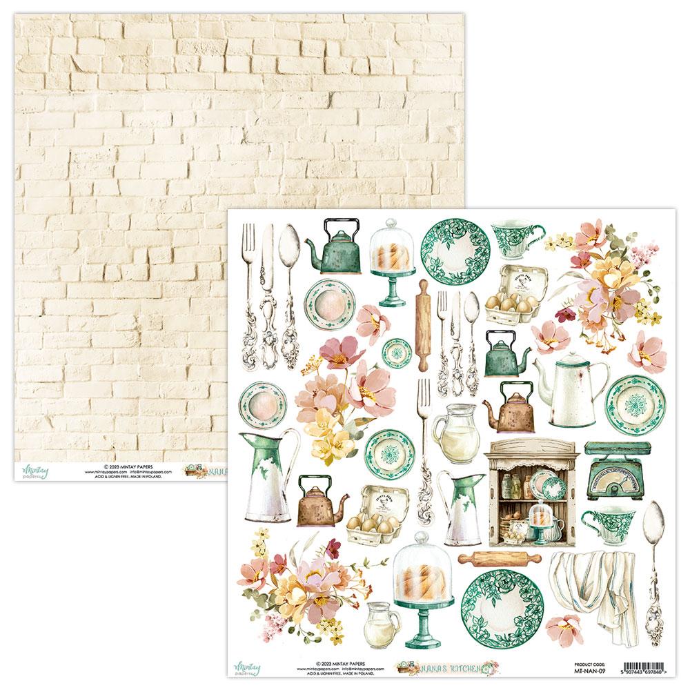 Mintay Papers 12x12 Paper Sheet Nana´s Kitchen Elements 09