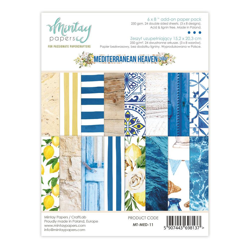 Mintay Papers 6x8 Add-on Paper Pad Mediterranean Heaven