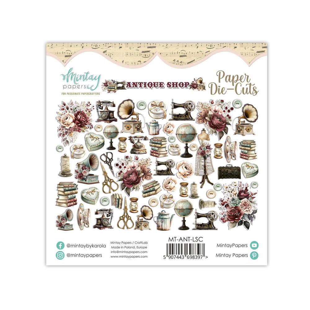 Mintay Papers Die-Cuts Antique Shop 60 pcs