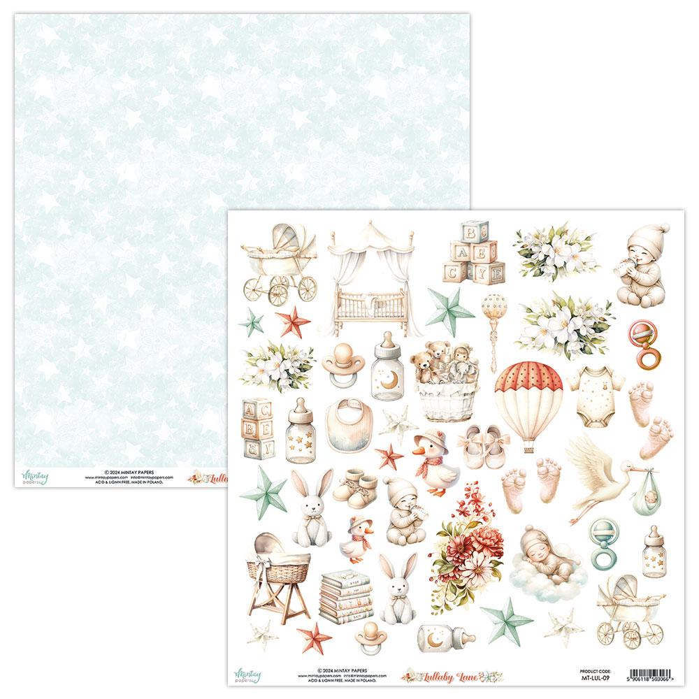 Mintay Papers Lullaby Lane 12x12 Paper Sheet Elements 09