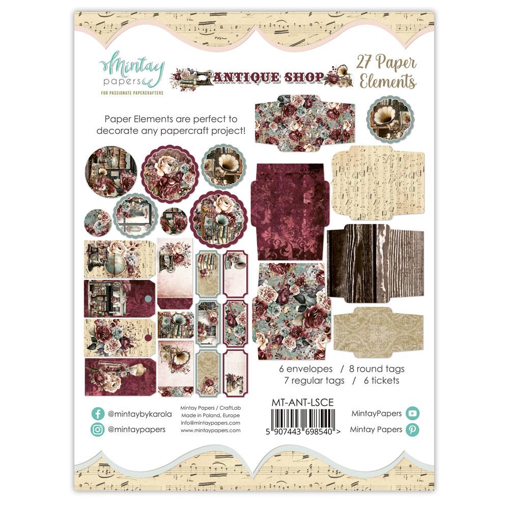 Mintay Papers Paper Elements Antique Shop 27 pcs