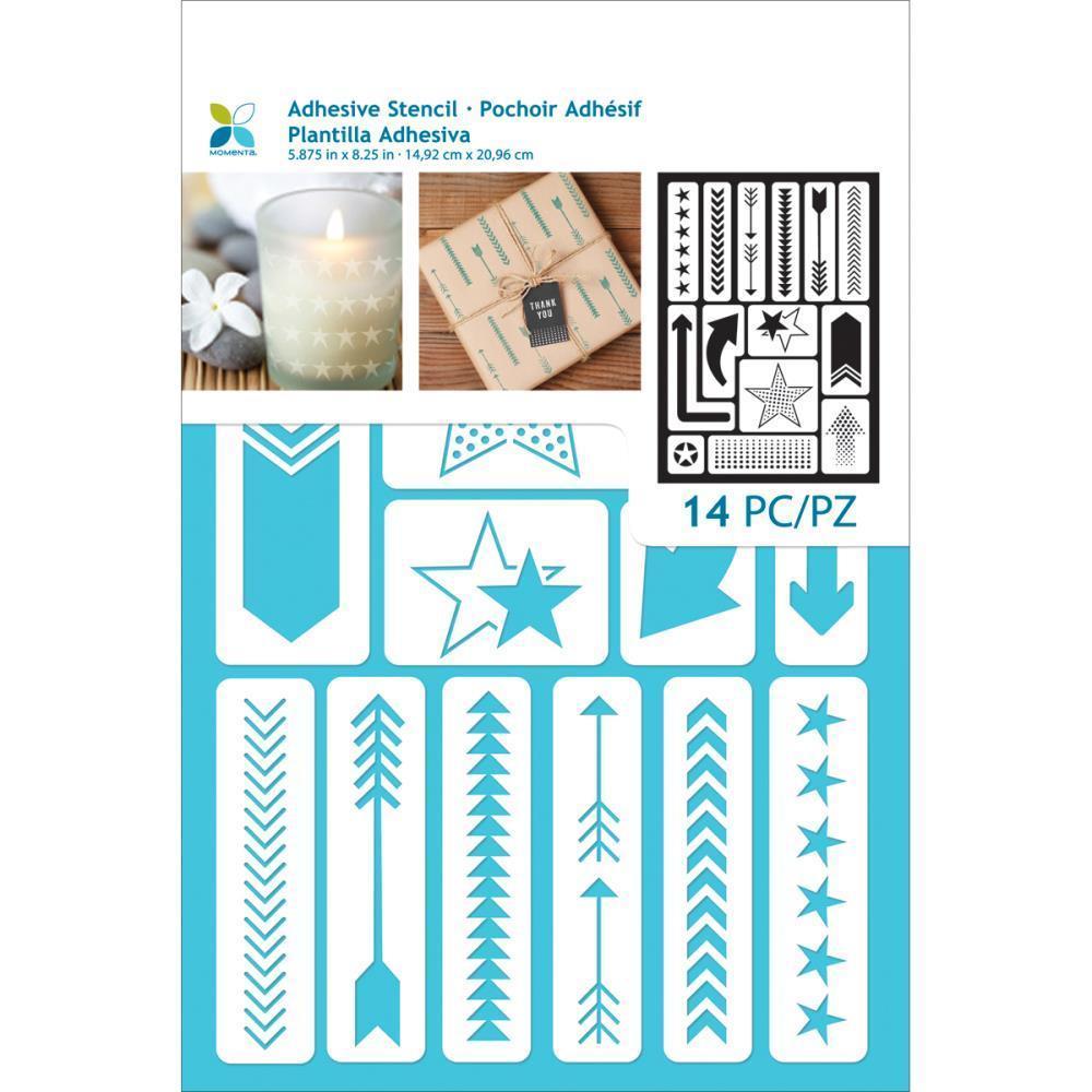 Momenta Art-C Adhesive Stencils Arrows & Stars