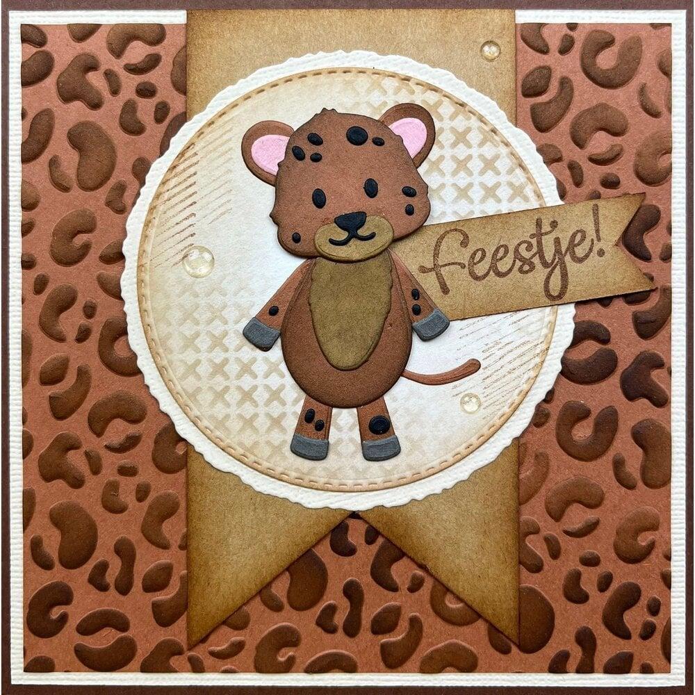 Nellie Snellen 3D Embossing Folder Leopard Background #081