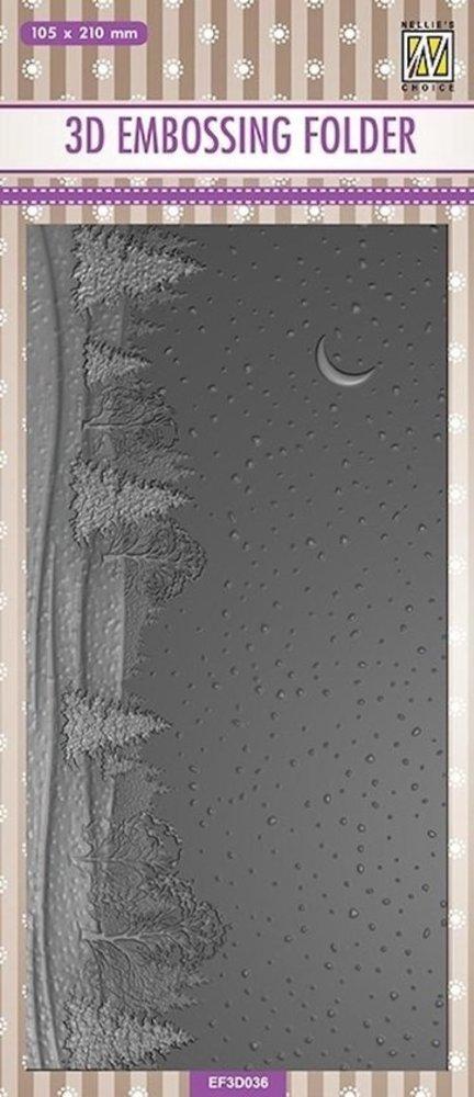 Nellie Snellen 3D Embossing Folder Snowy Landscape #036