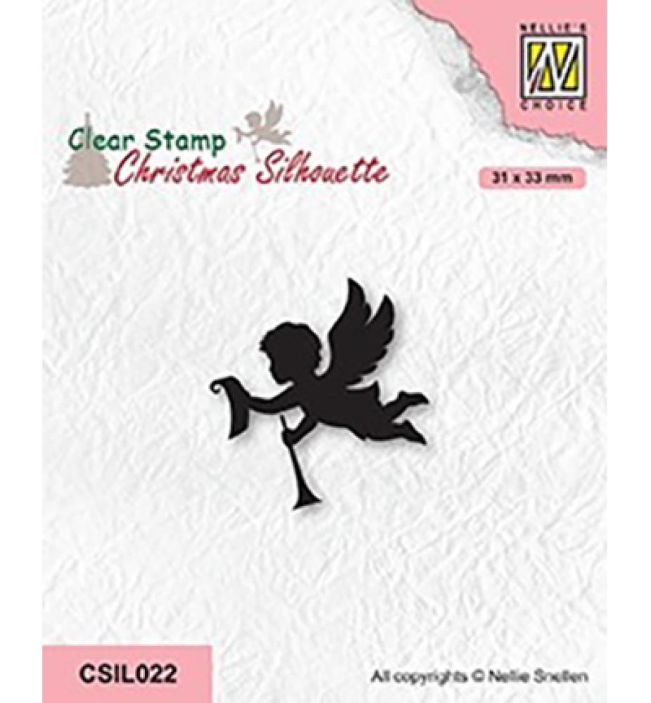 Nellie Snellen Stamp Angel with Message CSIL022