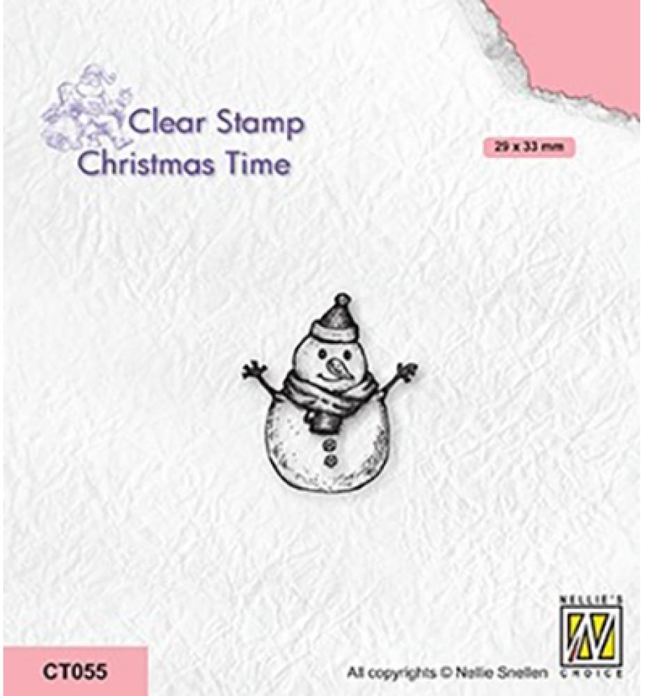 Nellie Snellen Stamp Snowman CT055