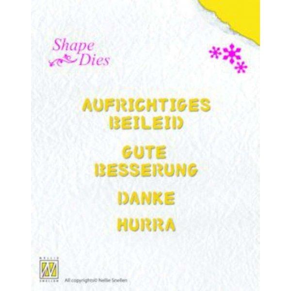 Nellie Shape Dies German Text #SD031