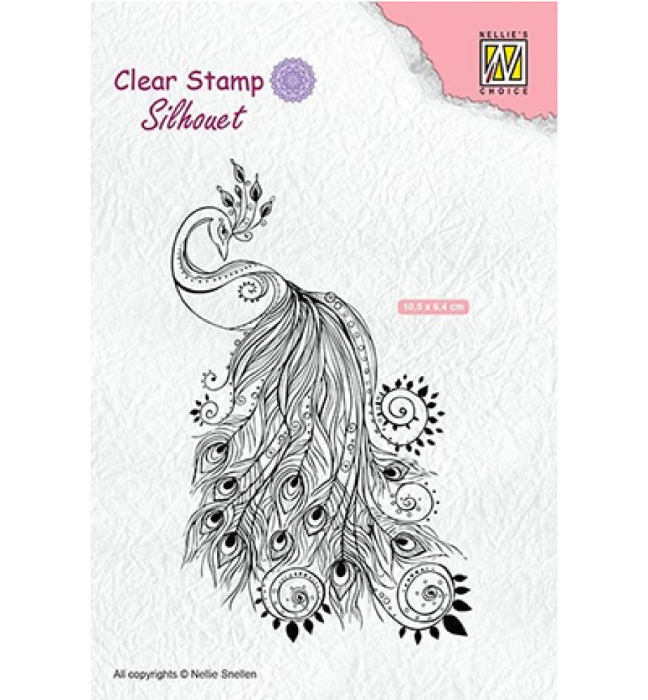 Nellie Snellen Clear Stamps Peacock