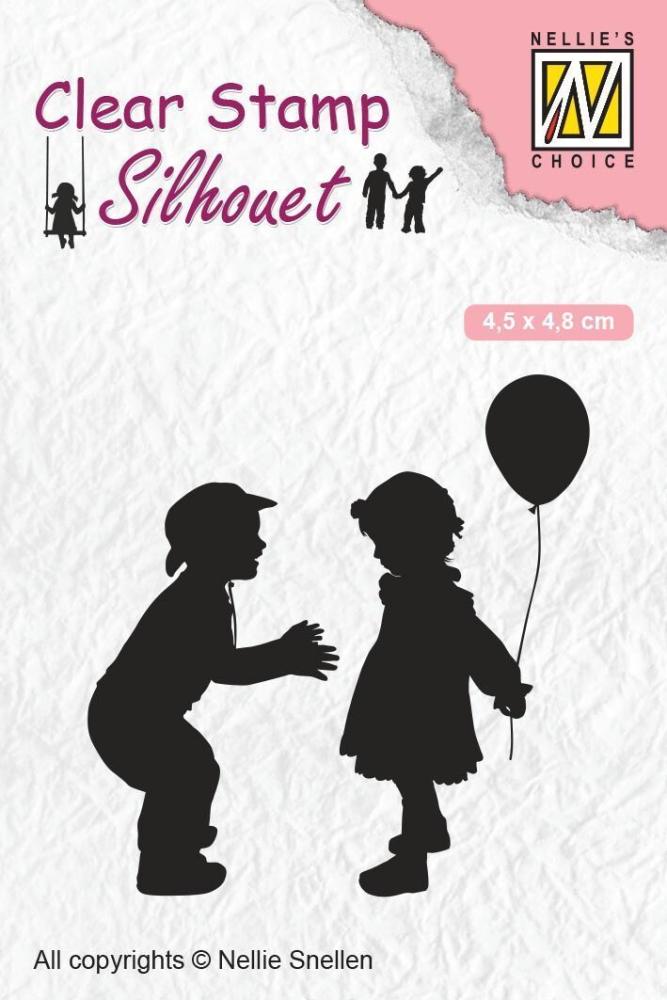 Nellie Snellen Silhouette Clear Stamp Balloon #SIL046