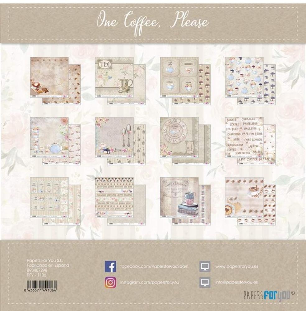 Papers For You 12x12 Paper Pad One Coffee Please #1106