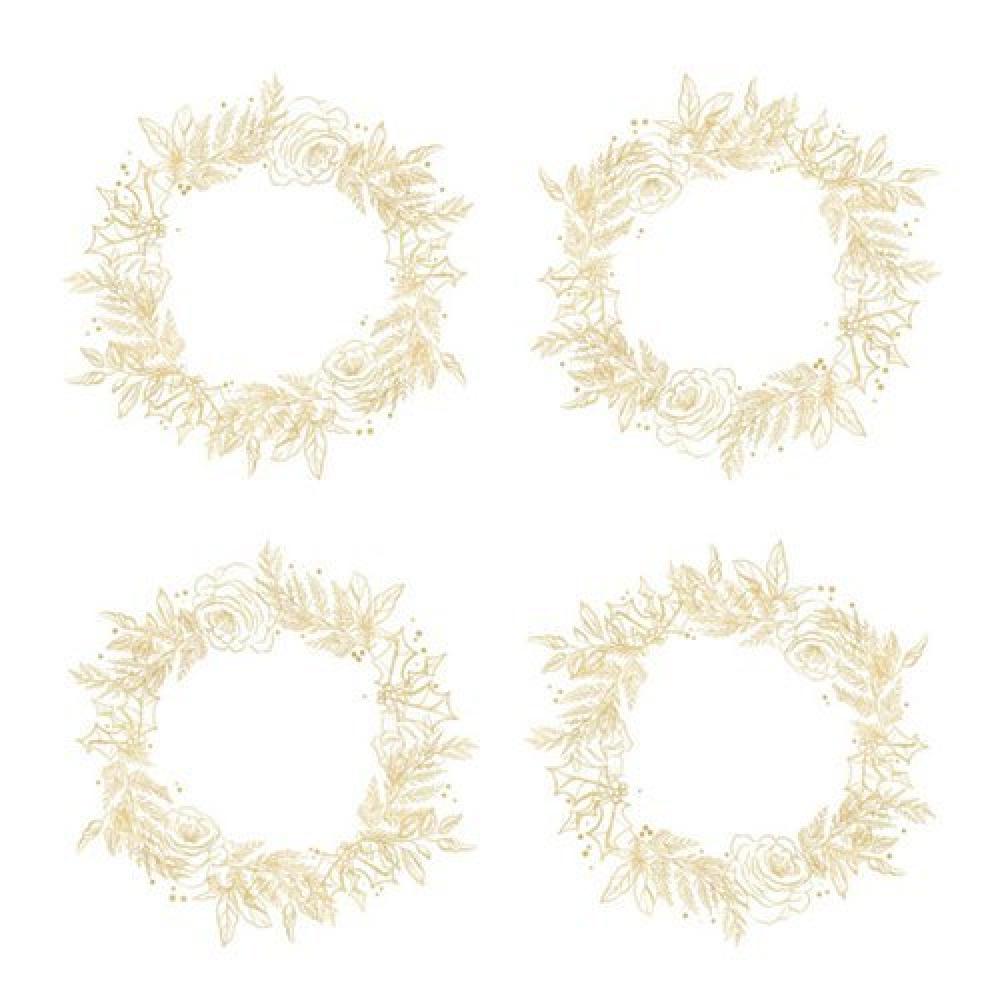 Paper Heaven 6x6 Paper Set Flowers A Christmas Garland