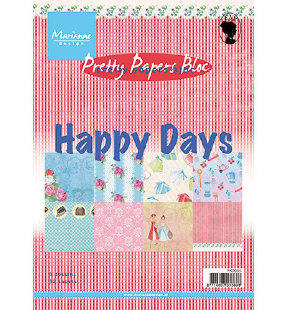 Marianne Design Pretty Papers A5 Bloc "Happy Days"