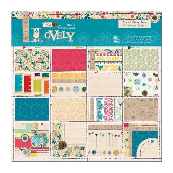 Papermania 6x6 Paper Pad Sew Lovely #160166