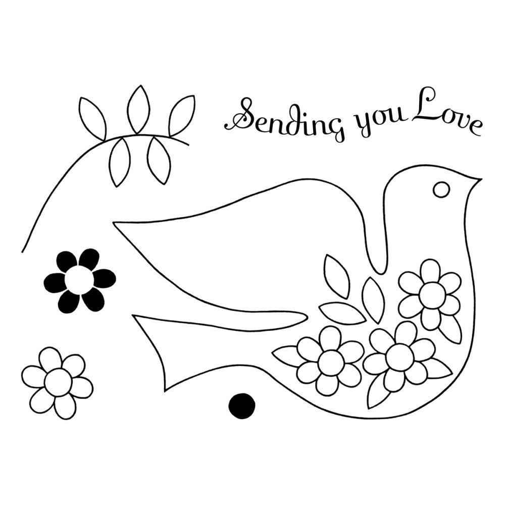 Pink Persimmon - Love Dove Clear Stamp