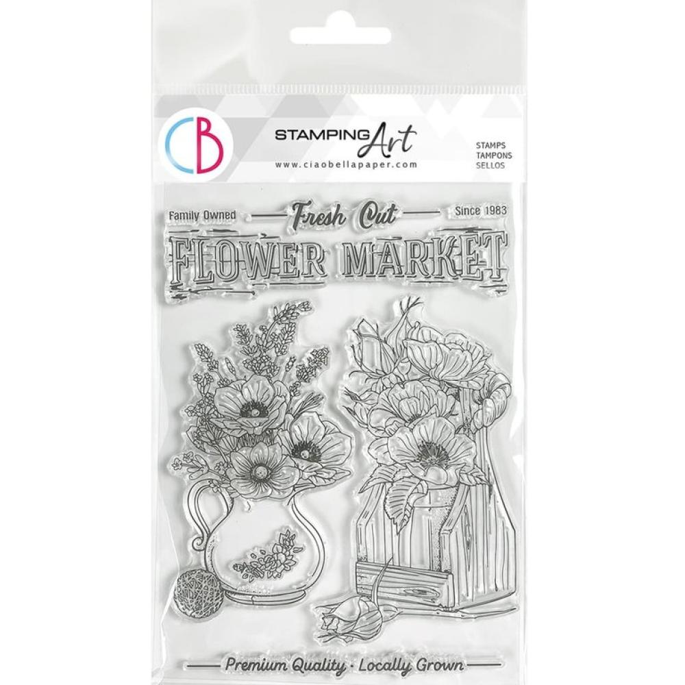 Ciao Bella Clear Stamps Flower Market PS8048