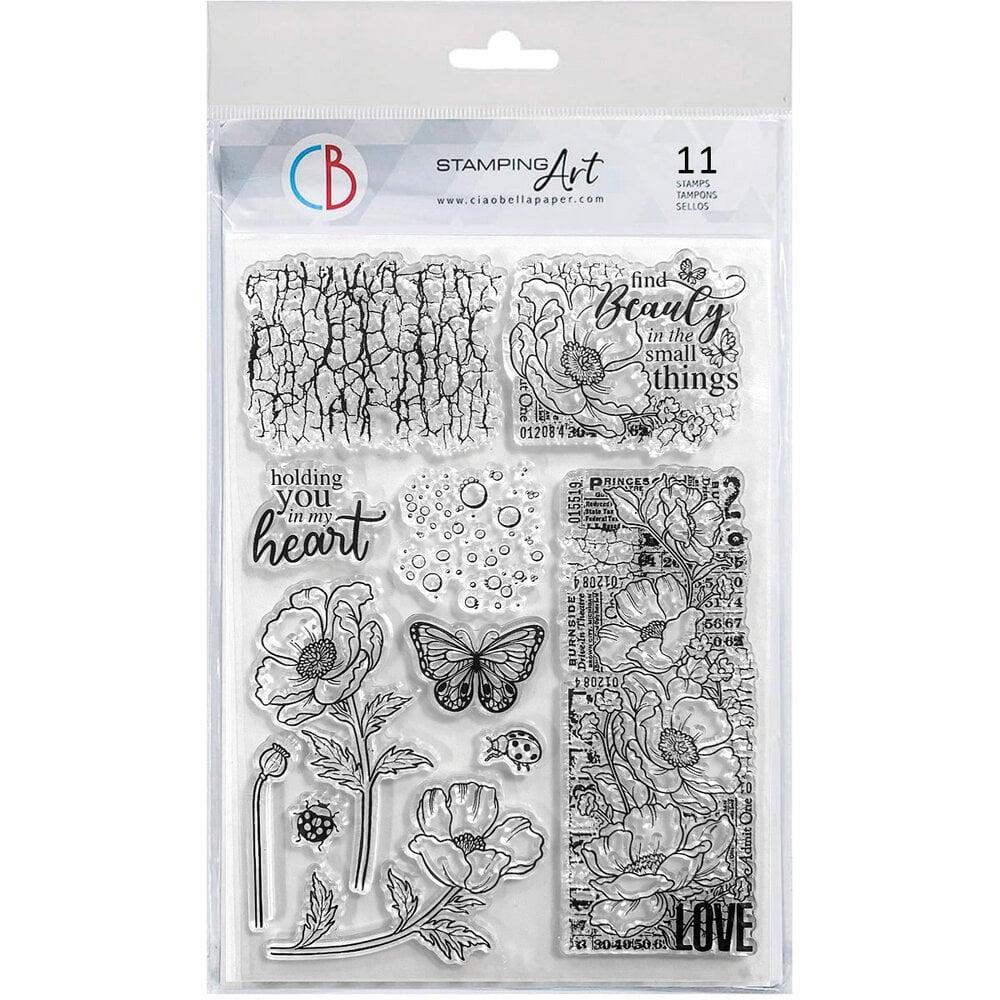 PS8119 Ciao Bella Majestic Dream Clear Stamps Flourishing Scarlet