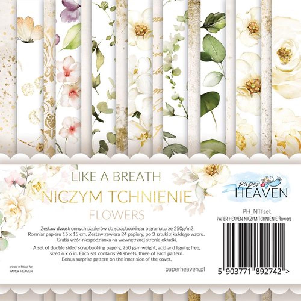 Paper Heaven 6x6 Paper SET Flowers & Ornaments Like a Breath