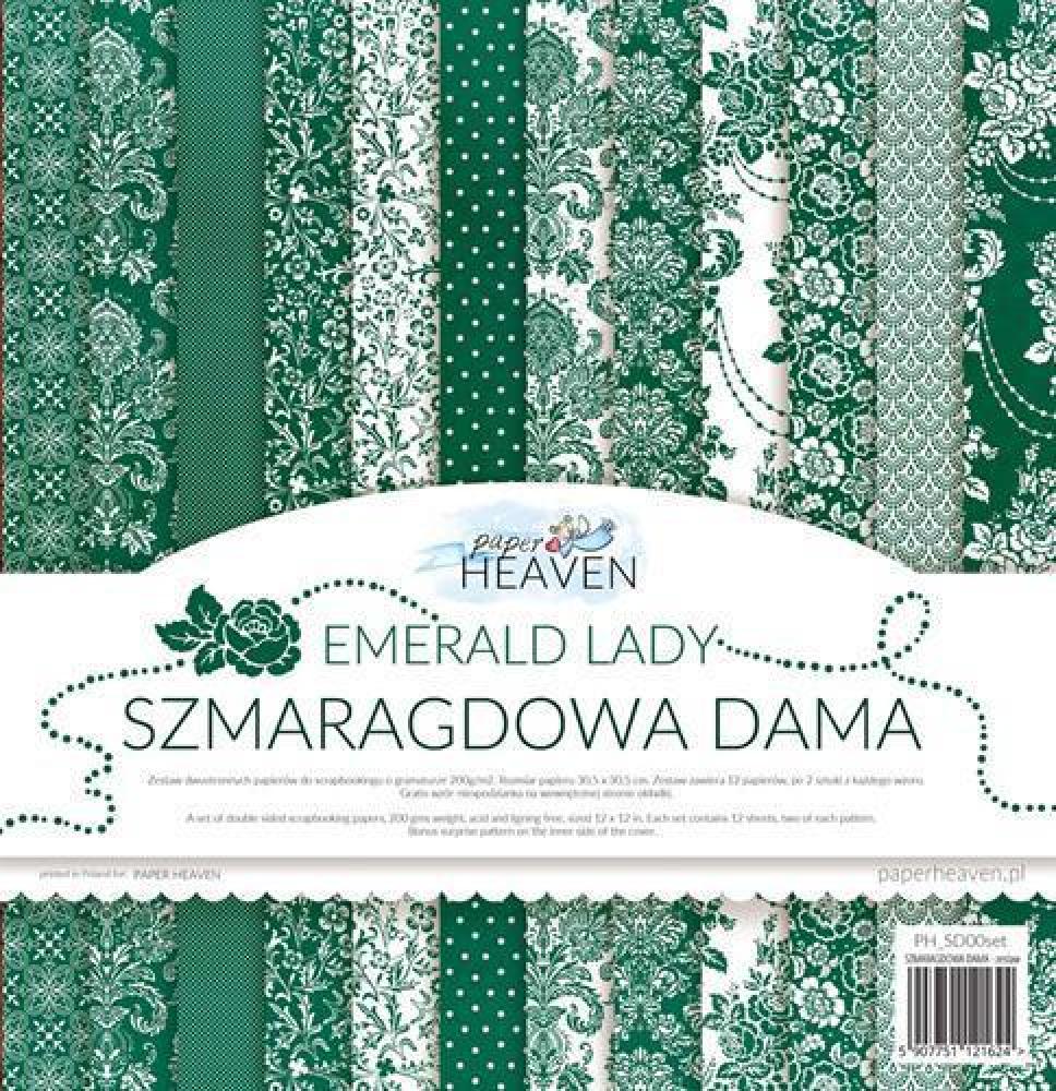 Paper Heaven 12x12 Paper Set Emerald Lady