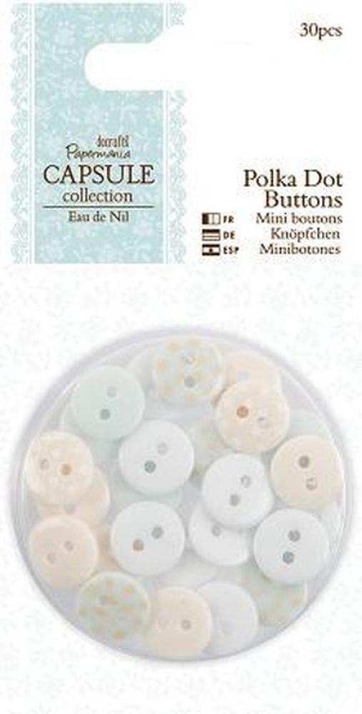 Papermania Polka Dots Buttons Eau du Nil PMA 354032