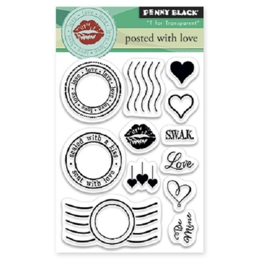 Penny Black Clear Stamp Posted with Love