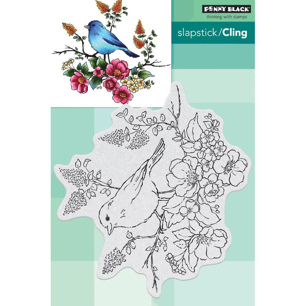 Penny Black Cling Stamp Flower Perch #PB40593