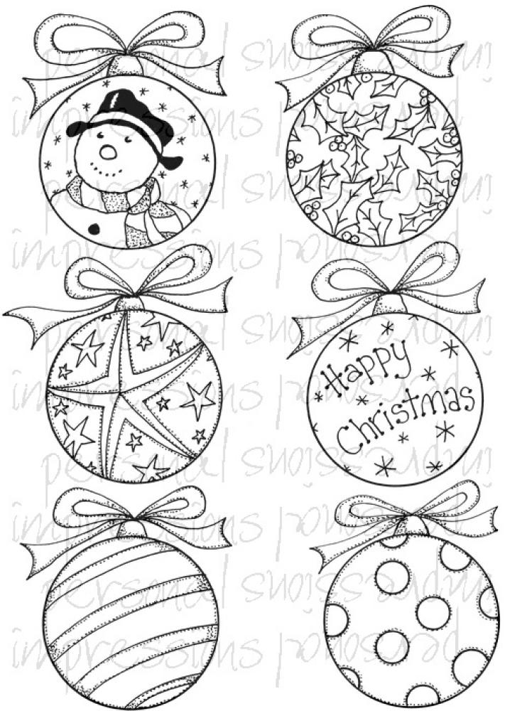 Personal Impressions Stamp Christmas Baubles