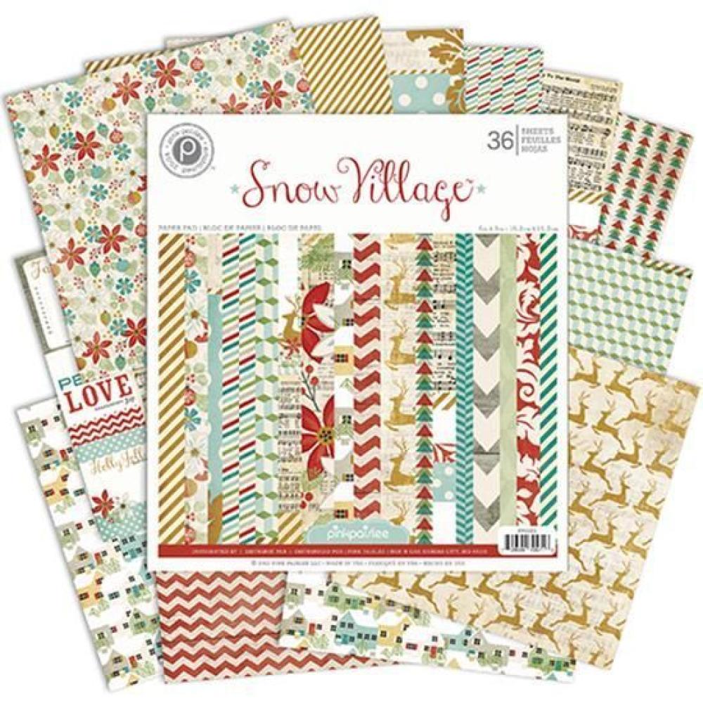 Pink Paislee 6x6 Paper Pad Snow Village