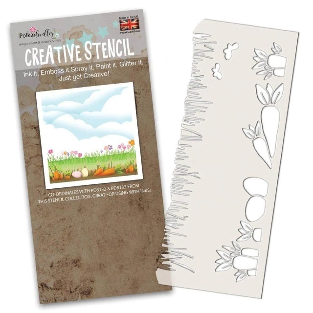 Polkadoodles Creative Stencil Spring Border #8131