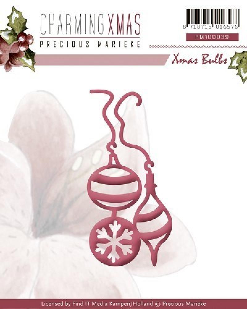 Precious Marieke Charming Xmas Stanzschablone Bulbs