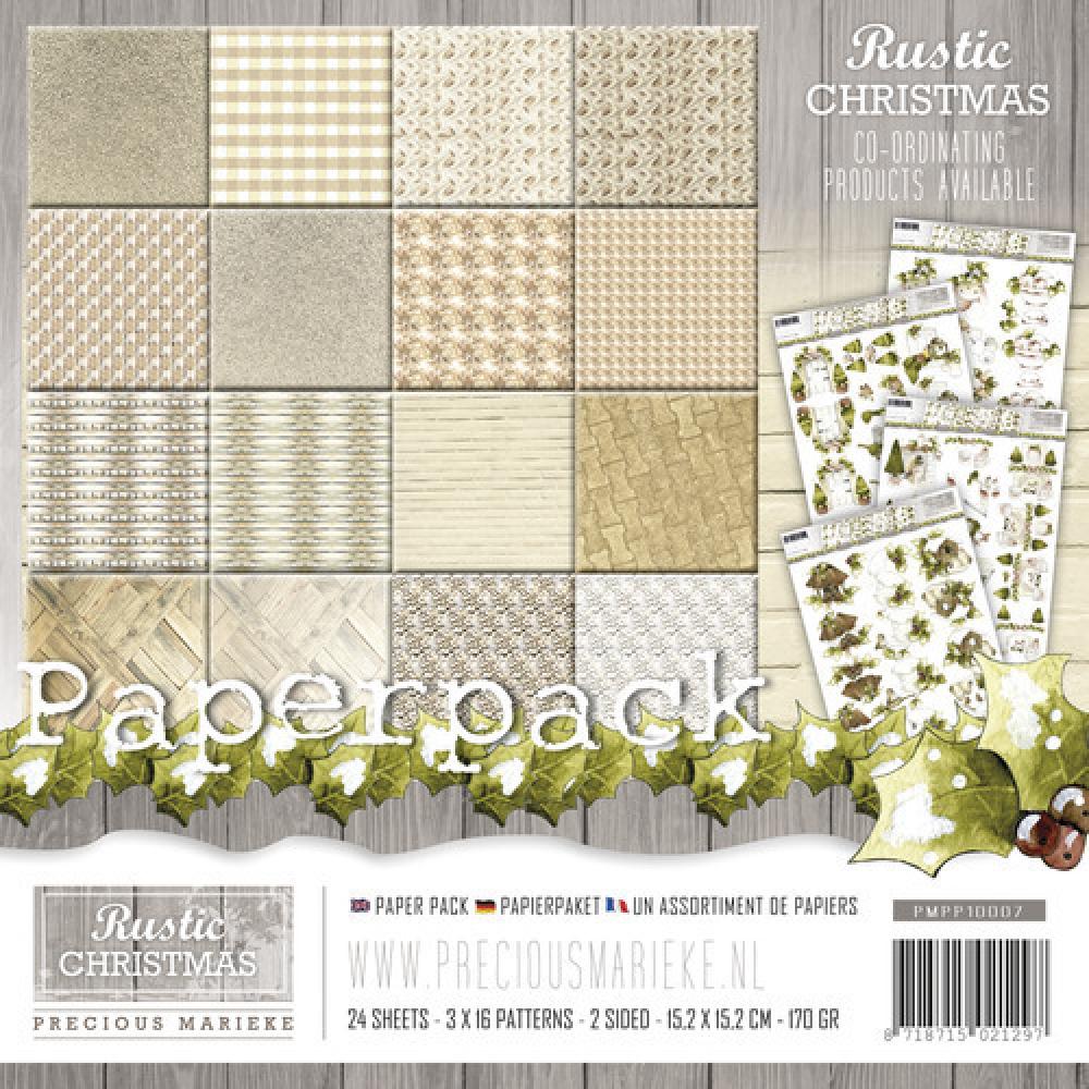 Precious Marieke Rustic Christmas 6x6 Paperpack