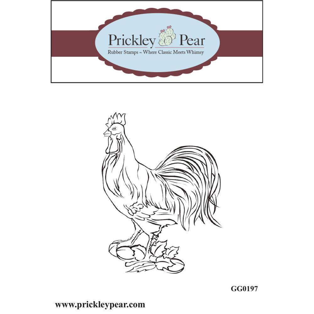 Prickley Pear Cling Stamps Rooster