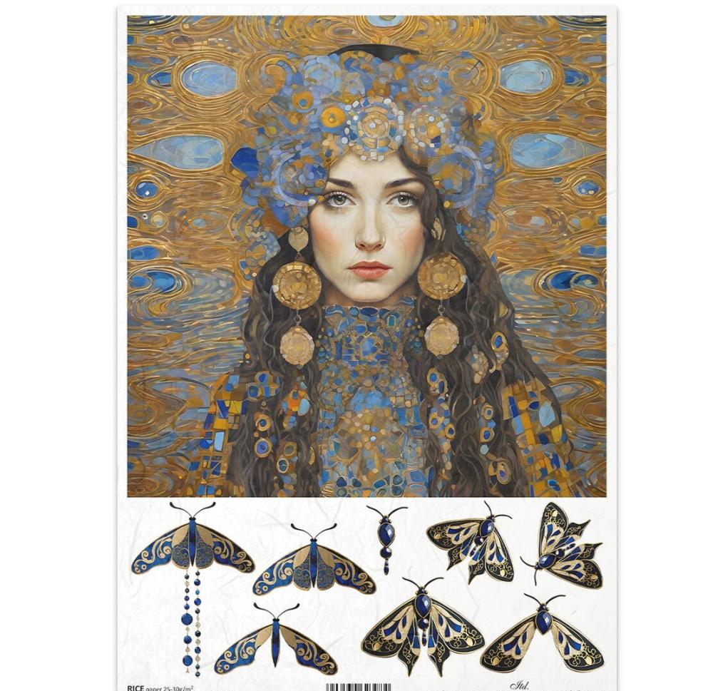 R1238L ITD Collection Inspired by Klimt A3 Rice Paper