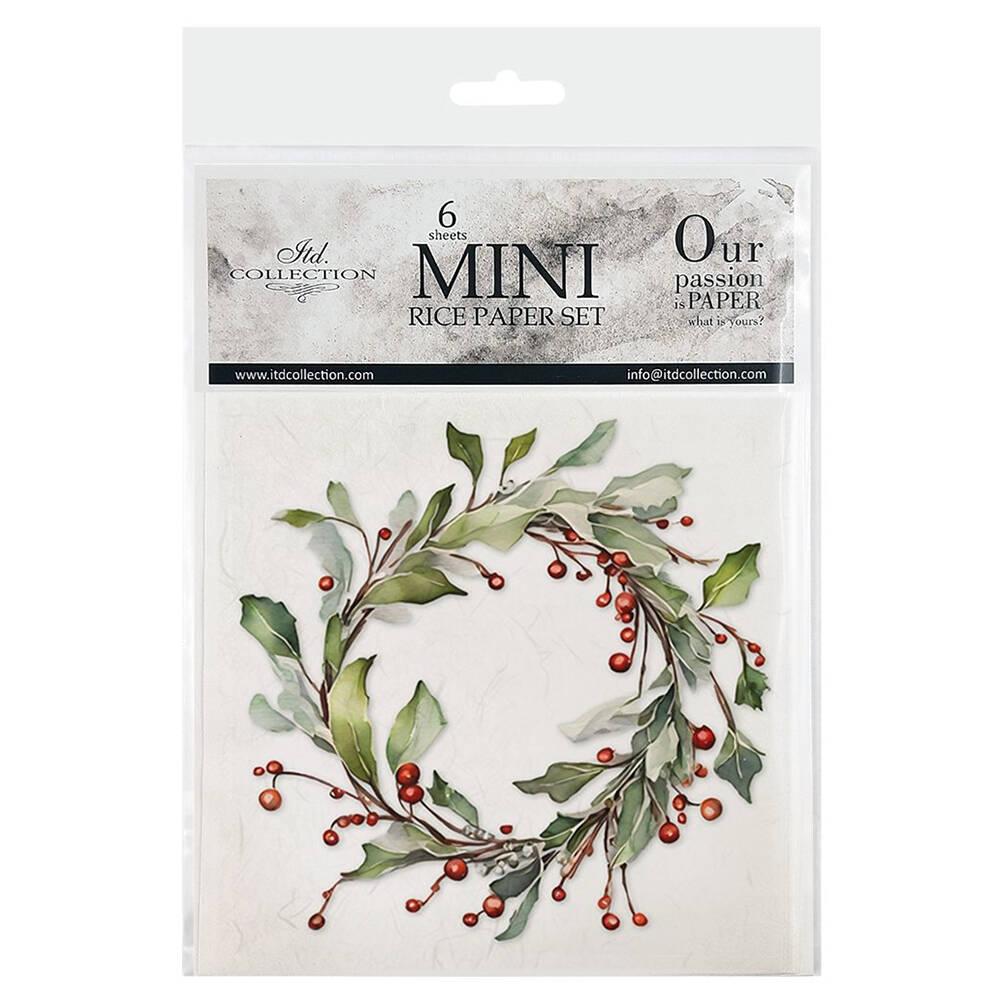 RSM41 ITD Collection Christmas Wreaths Mini Rice Paper Set