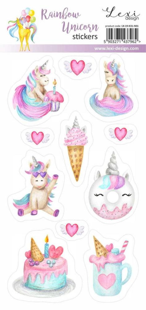 Lexi Design Scrapbooking KIT Rainbow Unicorn