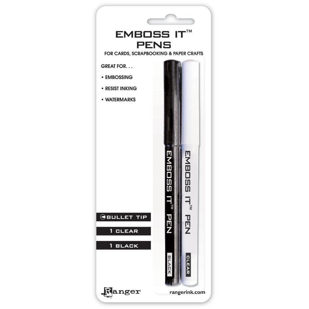 Ranger Emboss It Pens Bullet Tip Clear & Black