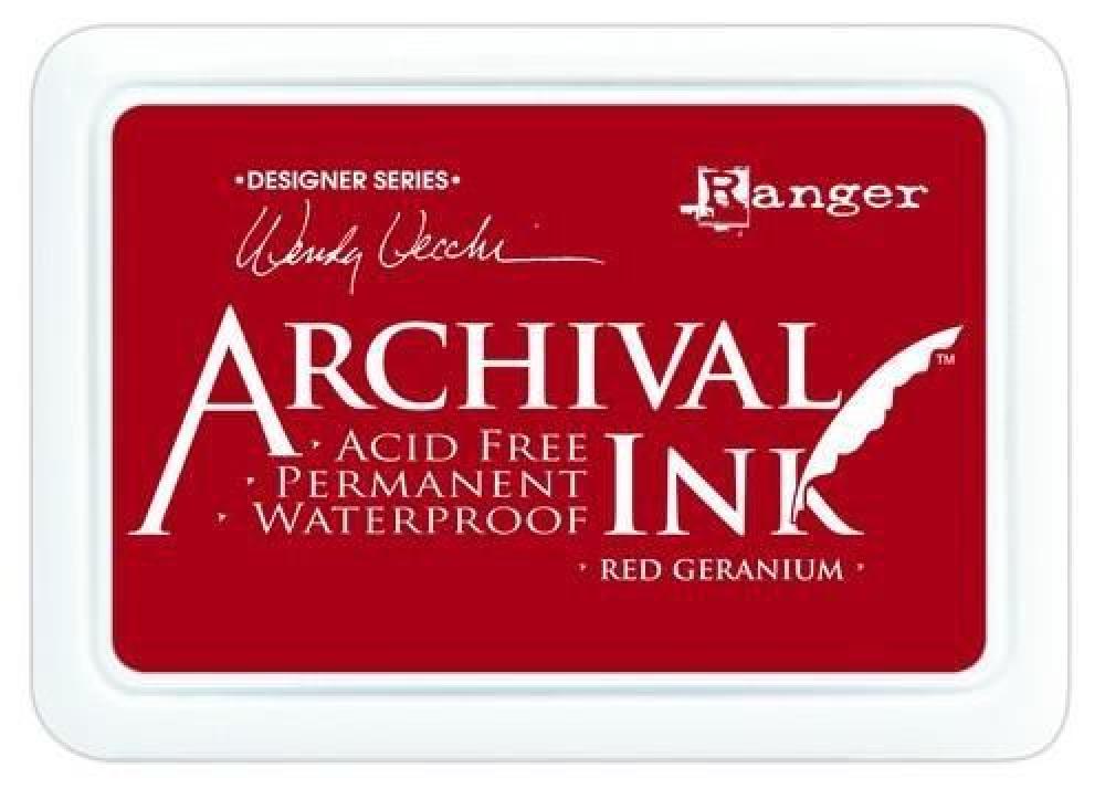 Ranger Archival Ink Pad Red Geranium