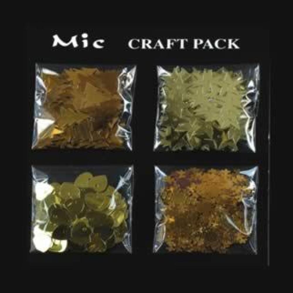 Mic Craft Pack Gold Christmas Embellishments