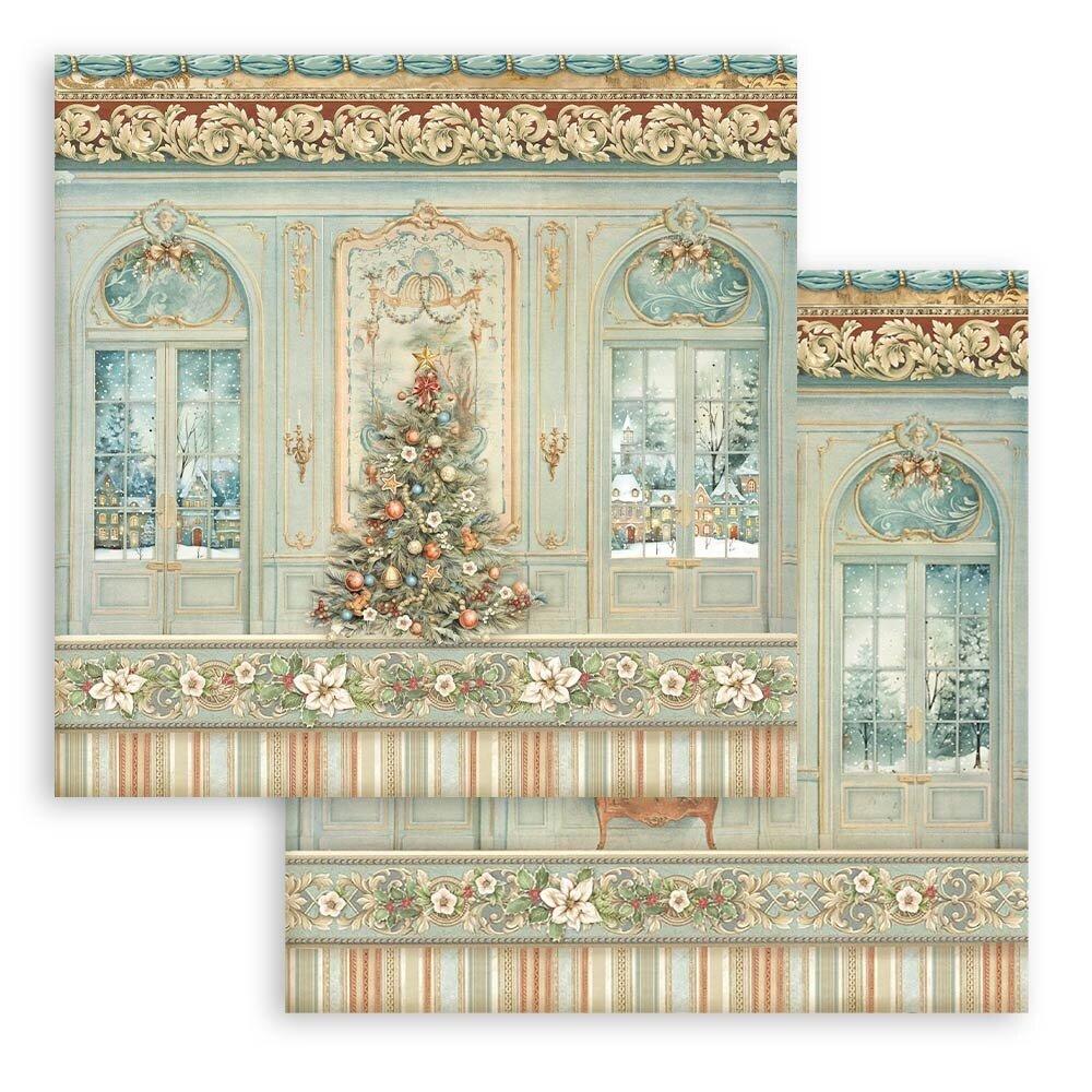 SBB1019 Stamperia The Nutcracker 12x12 Paper Sheets Tree 3er Set