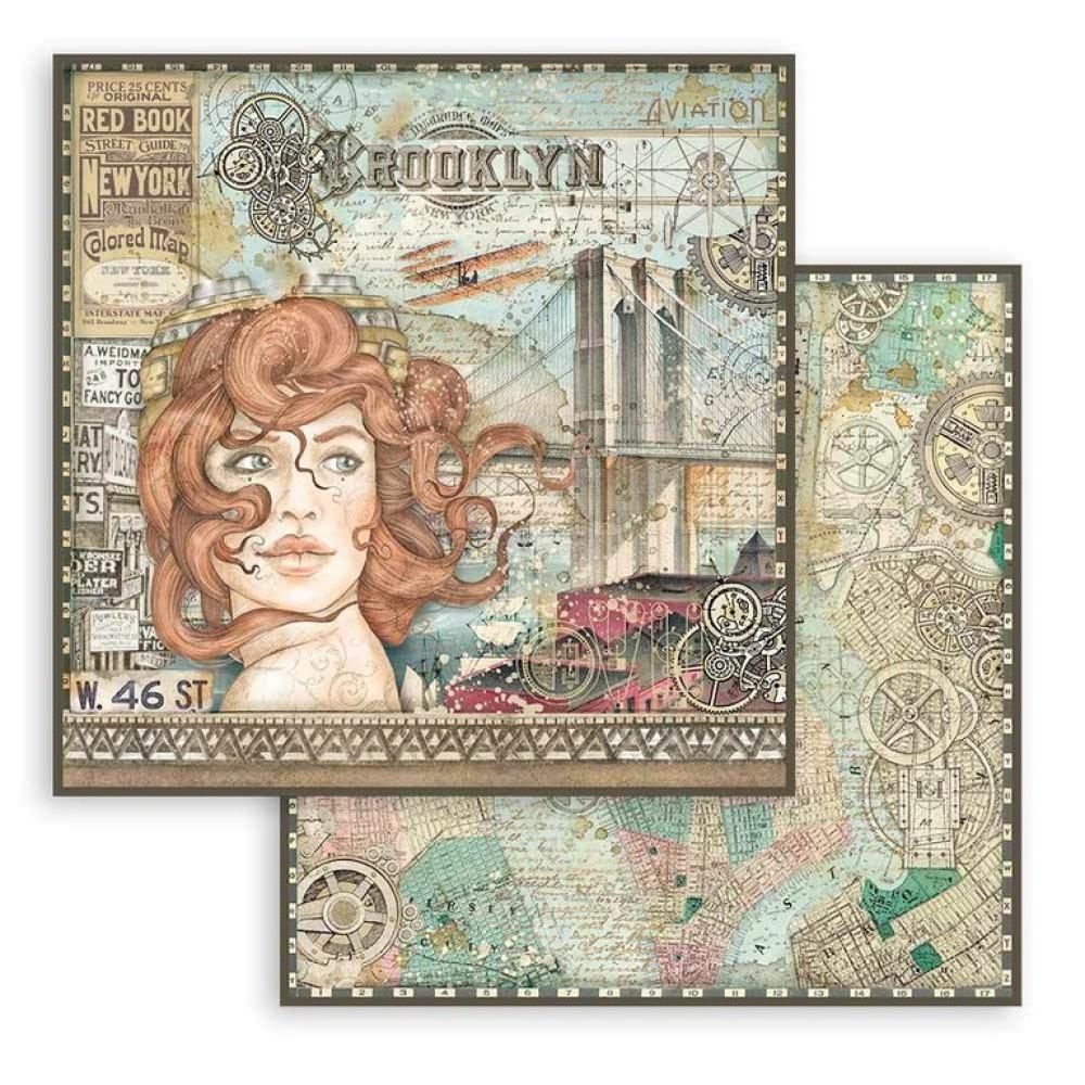 Stamperia 12x12 Paper Set Sir Vagabond Aviator Lady SBB878