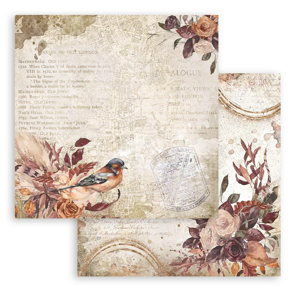 Stamperia 12x12 Paper Set Our Way Bird SBB881