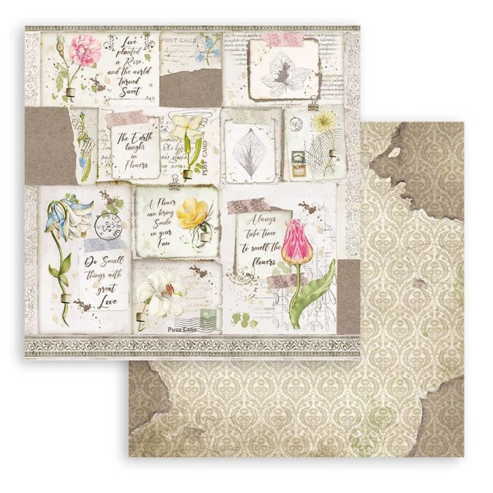 Stamperia 12x12 Paper Pad Romantic Garden House SBBL102