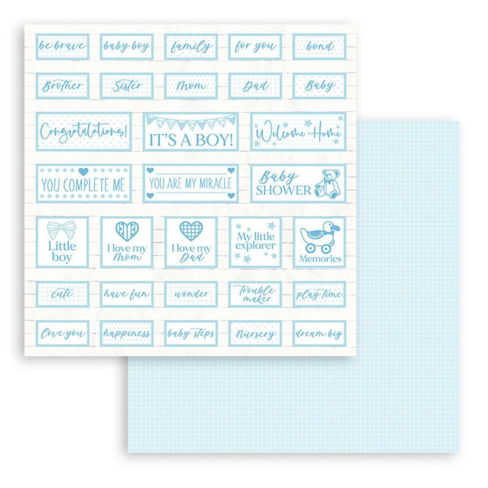 Stamperia 12x12 Paper Pad BabyDream Blue SBBL106