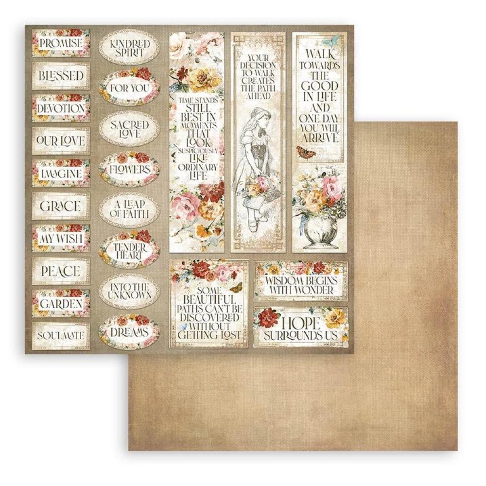 Stamperia 12x12 Paper Pad Garden of Promises SBBL110